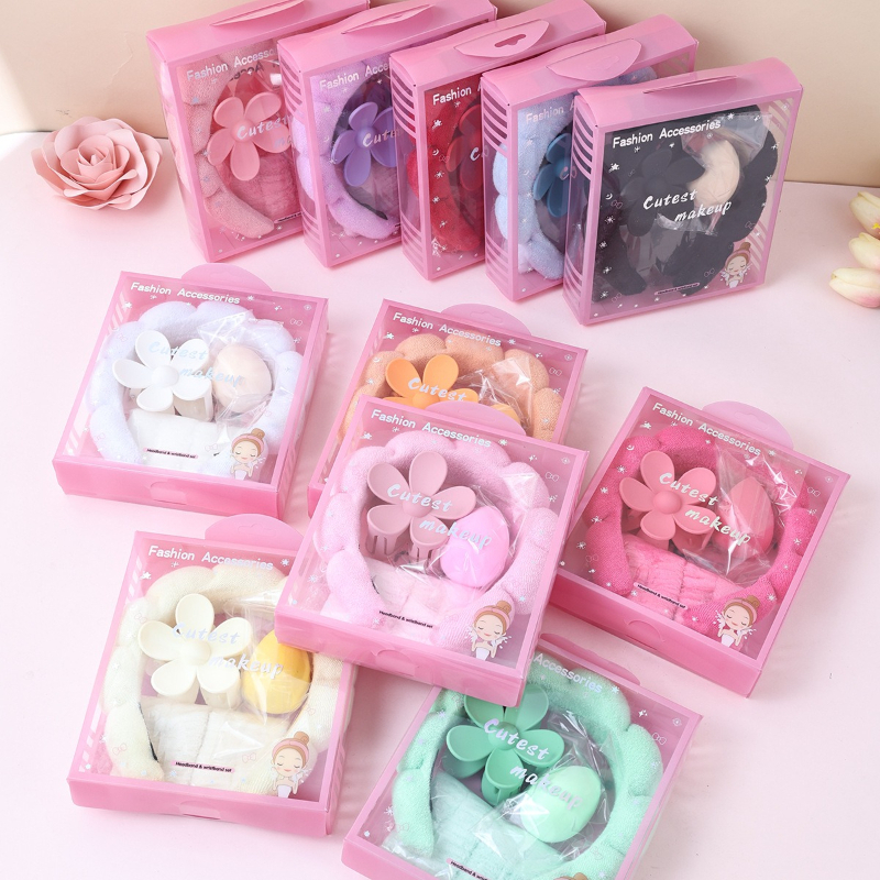 Hair Spa Wellness - 5pcs/set Headband Wristbands for Girls Flower