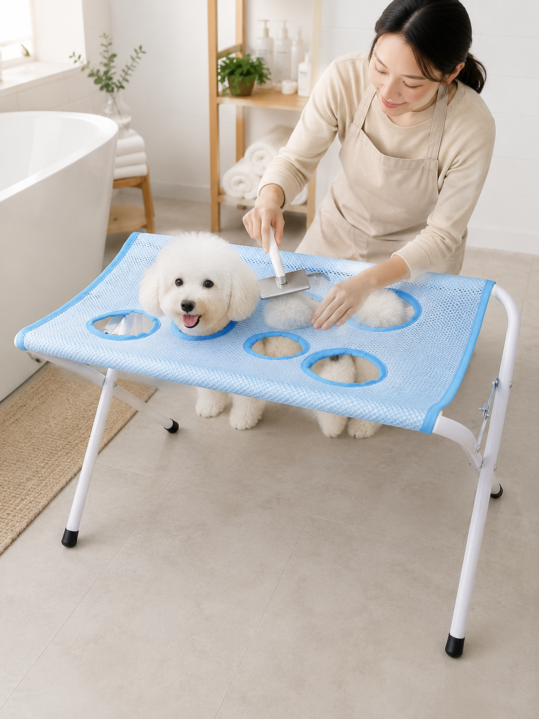 Hair Spa Wellness - Foldable Pet Grooming Table Adjustable Dog