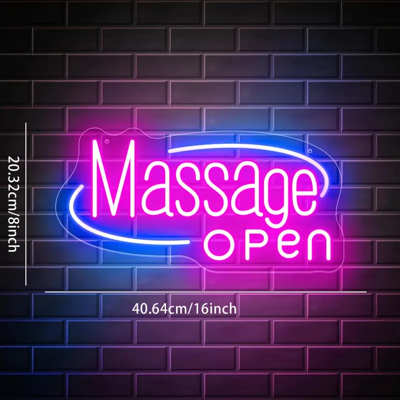 Massage Spa Open LED Neon Sign - Spa Wellness Salon avaliação e preço