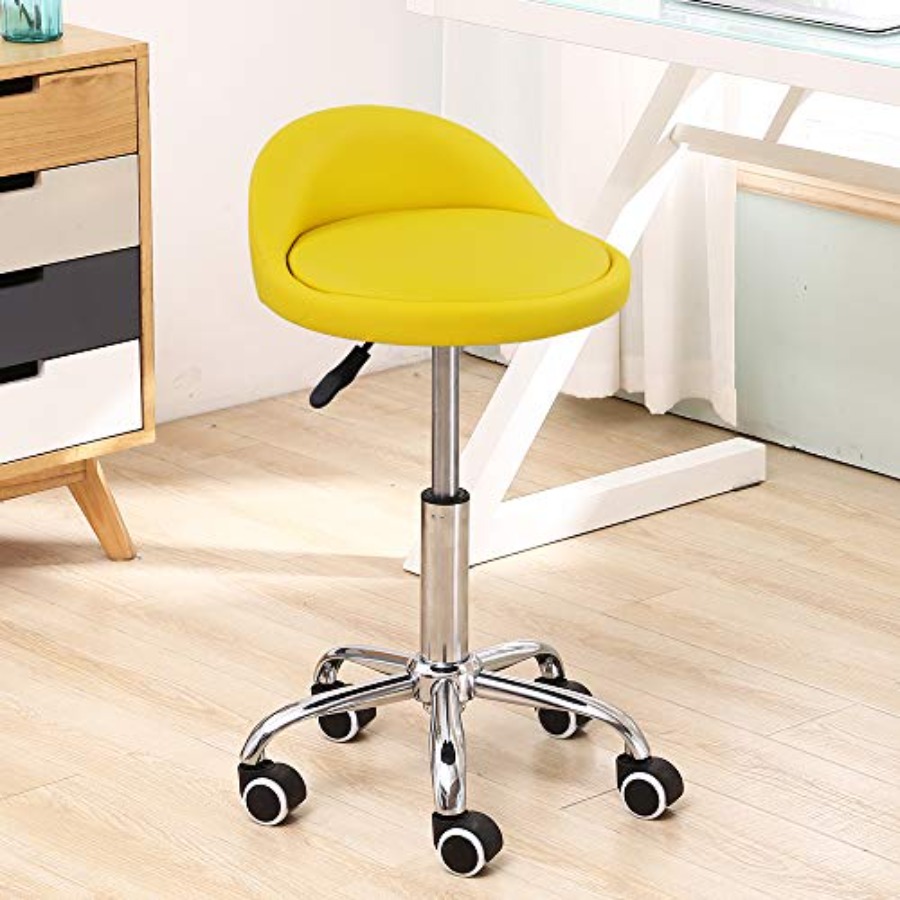 PU Leather Round Rolling Stool - Spa & Wellness Hotel Diament Ustroń Zdjęcia avaliação e preço