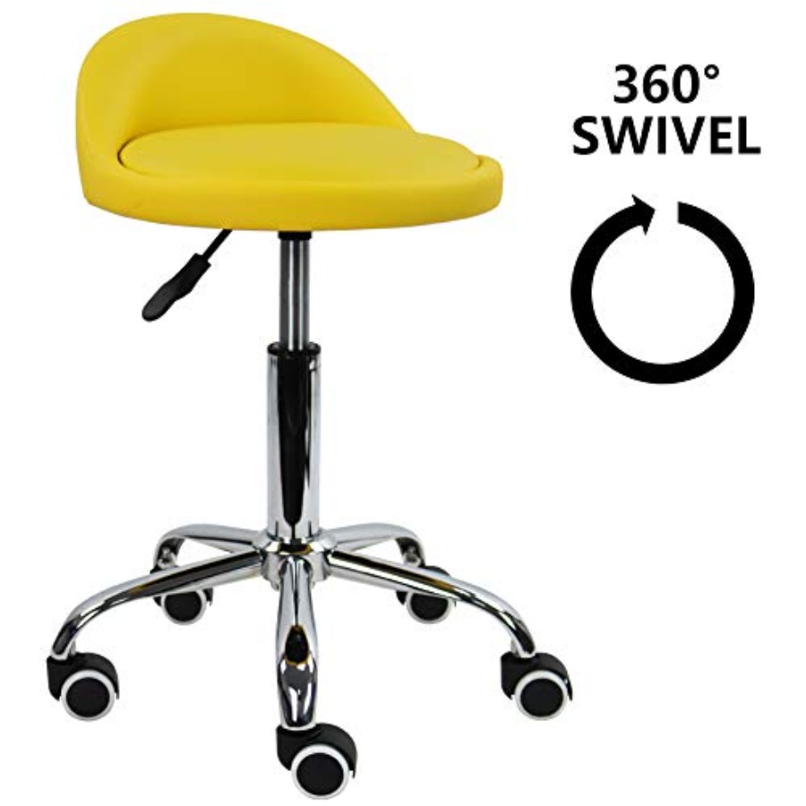 PU Leather Round Rolling Stool - Spa & Wellness Hotel Diament Ustroń Zdjęcia avaliação e preço