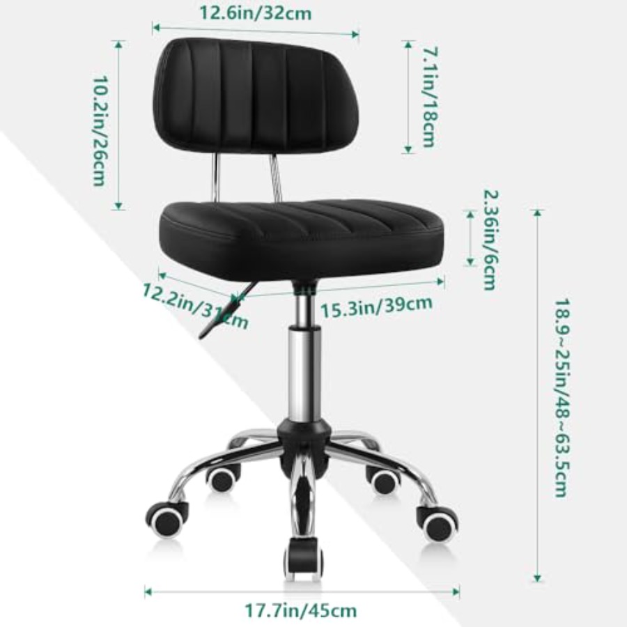 Square Swivel Stool with Wheel - Spa & Wellness Hotel Diament Ustroń Zdjęcia avaliação e preço