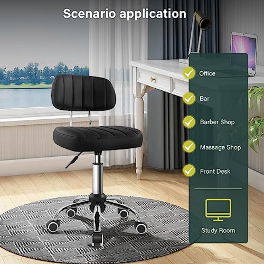 Square Swivel Stool with Wheel - Spa & Wellness Hotel Diament Ustroń Zdjęcia avaliação e preço