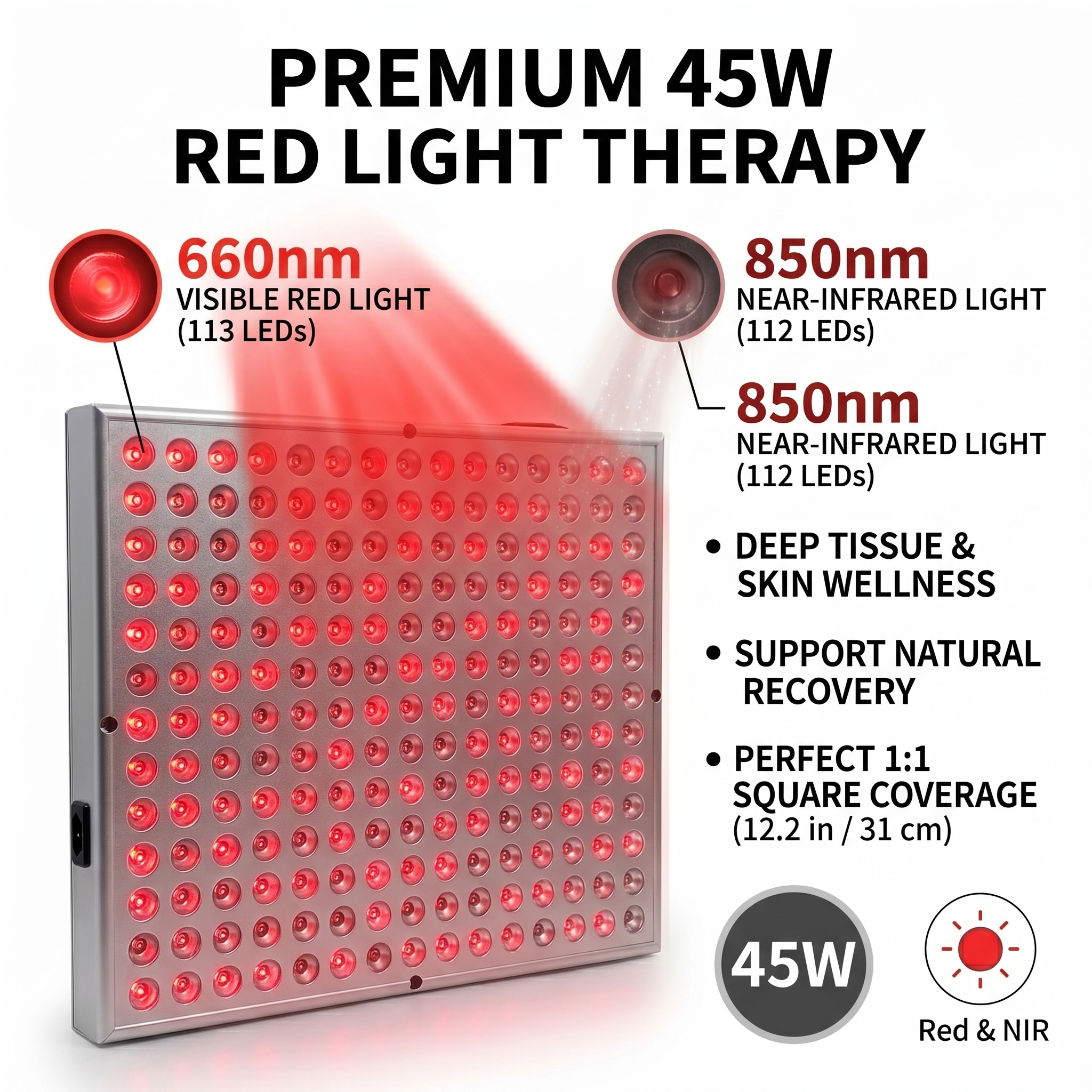 45W LED 660nm 850nm Red Near I - Spa Wellness Near avaliação e preço