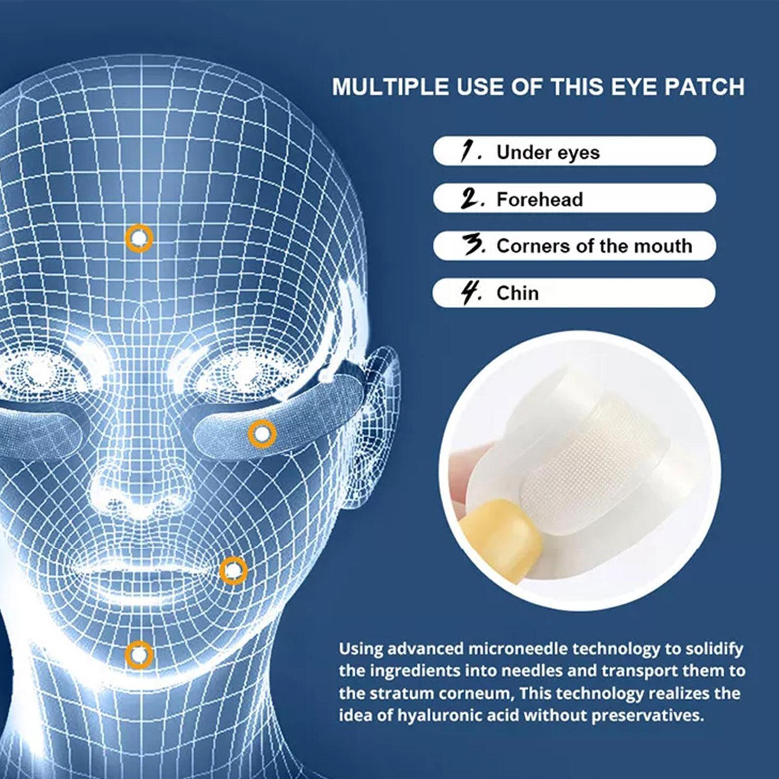 100 Pairs Hyaluronic Acid Micr - Microneedle Patch Eye avaliação e preço