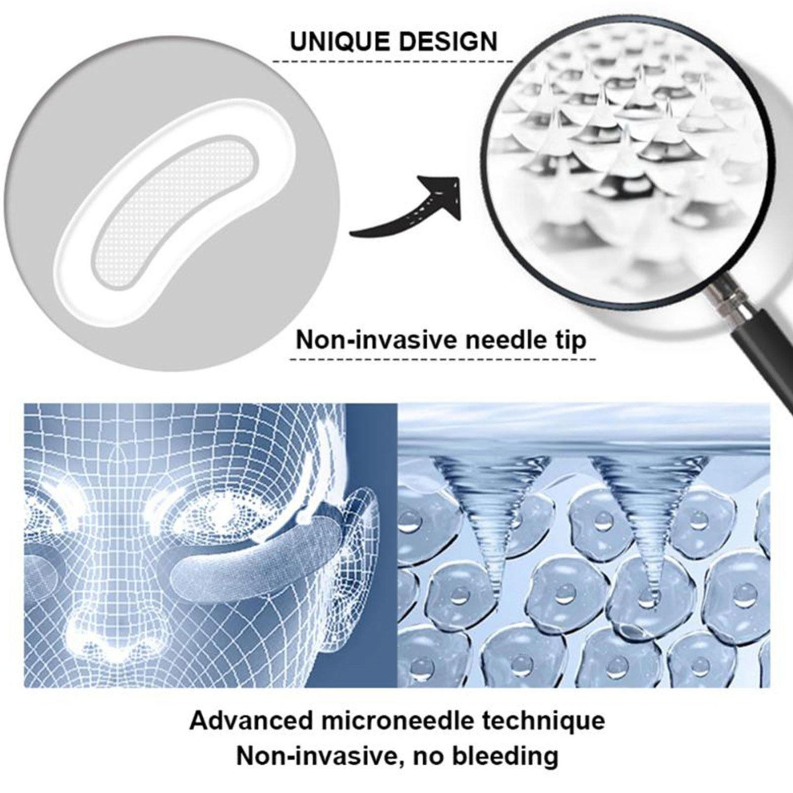 100 Pairs Hyaluronic Acid Micr - Microneedle Patch Eye avaliação e preço
