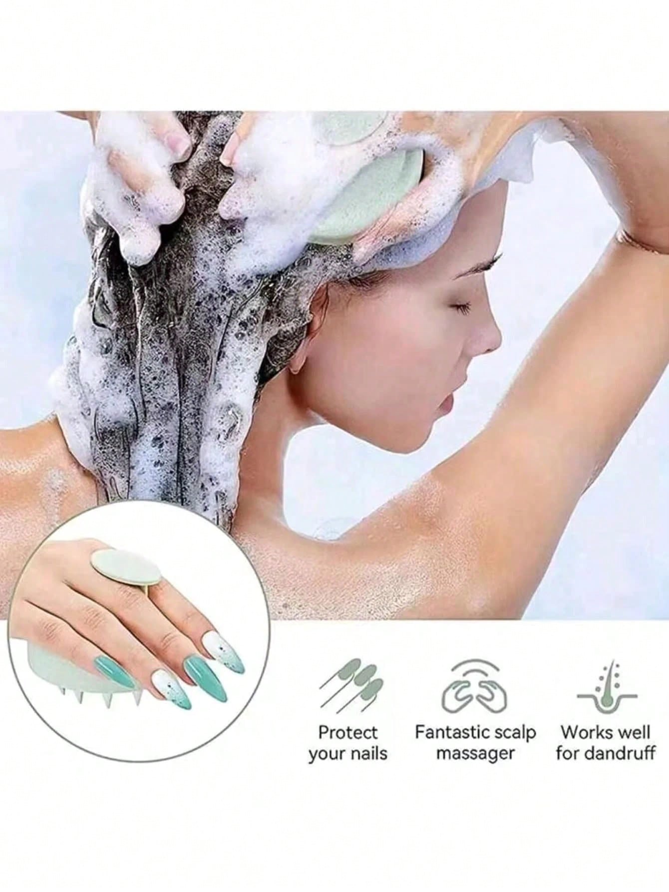 1PC Silicone Shampoo Brush Hea - Hair Spa Wellness avaliação e preço