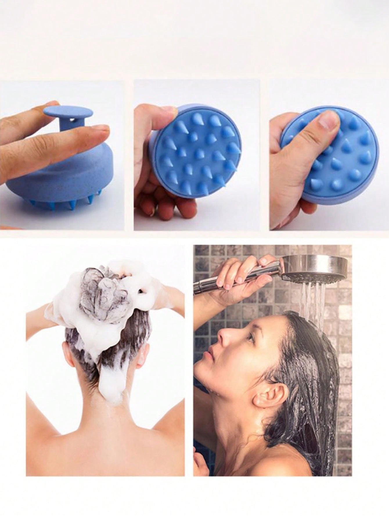 1PC Silicone Shampoo Brush Hea - Hair Spa Wellness avaliação e preço