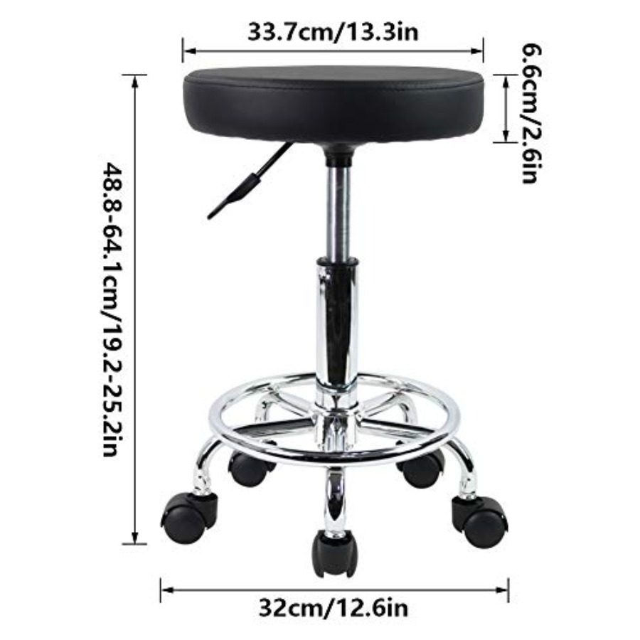 PU Leather Round Rolling Stool - Spa & Wellness Hotel Diament Ustroń Zdjęcia avaliação e preço